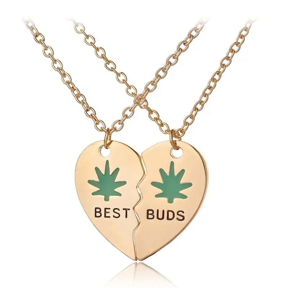 Best Buds Gold Tone Friendship Necklaces NWT